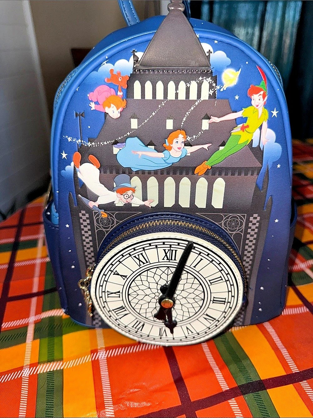 Loungefly Peter Pan Clock Glow in the Dark Mini Backpack